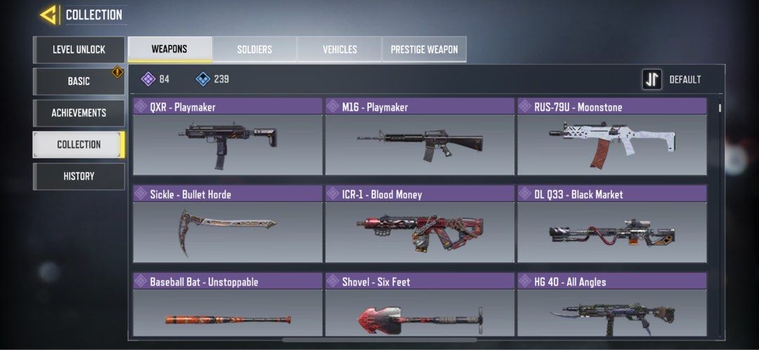 Codm account (Category: Others) located in Singapore. Submitted by snorlax02 (Listing ID 1225041292, Image 3). Description: Reached legendary 3 times Holger 26 golden camo Camo : -4 season battlepasses - ferg bundle .