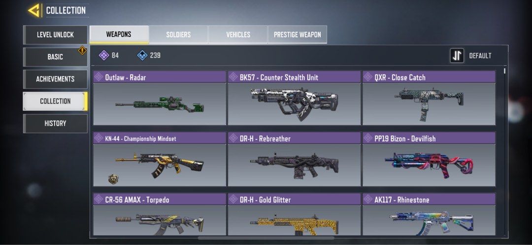 Codm account (Category: Others) located in Singapore. Submitted by snorlax02 (Listing ID 1225041292, Image 2). Description: Reached legendary 3 times Holger 26 golden camo Camo : -4 season battlepasses - ferg bundle .