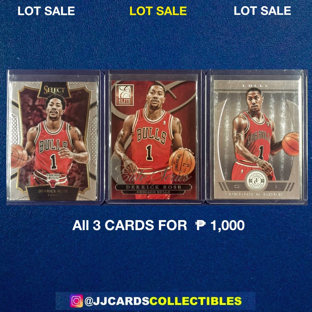 Derrick Rose Select Elite Totally Certified NBA Cards in Top Loader All