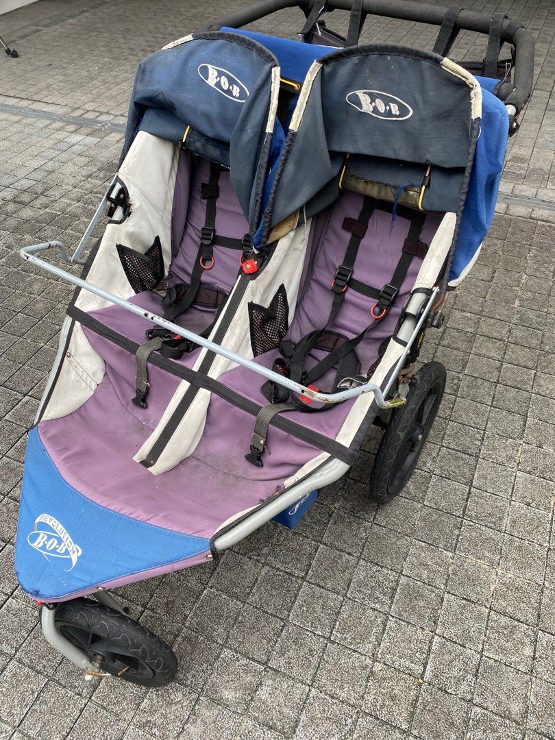 Blue bob double jogging stroller hot sale