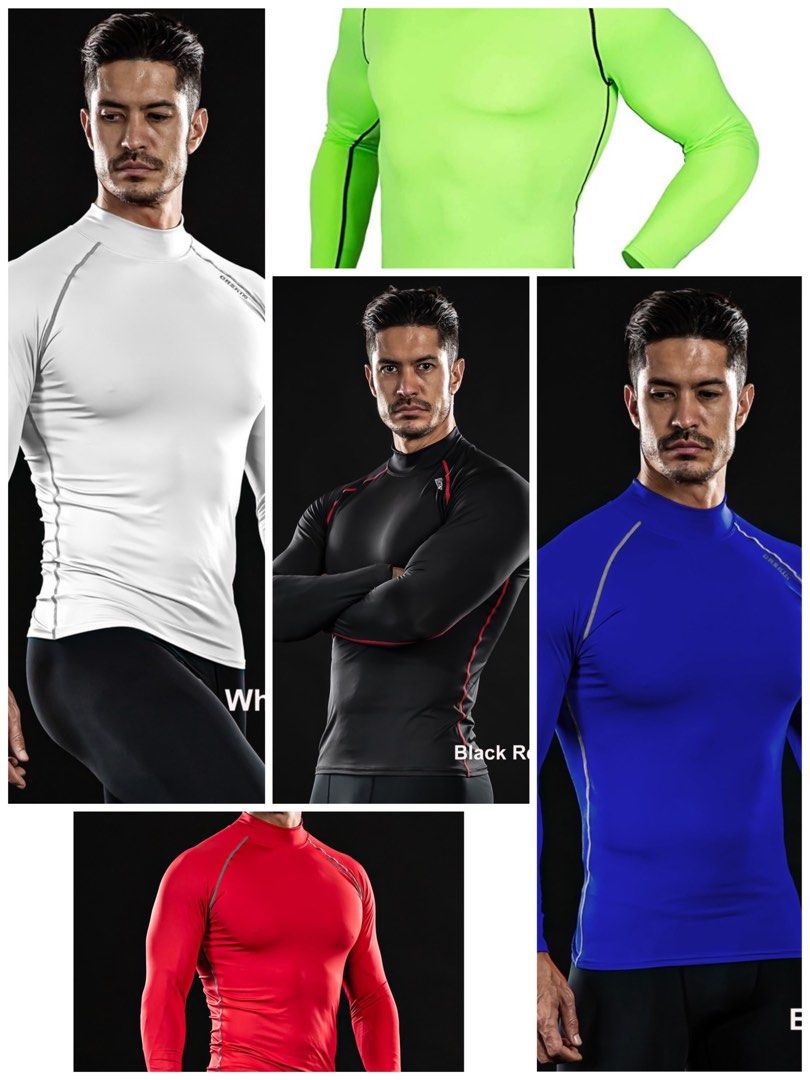DRSKIN dr skin Men's Compression Tights Sports Long Sleeve Top Gym Running  Fitness Quick Dry Football Soccer, Men's Fashion, Activewear on Carousell