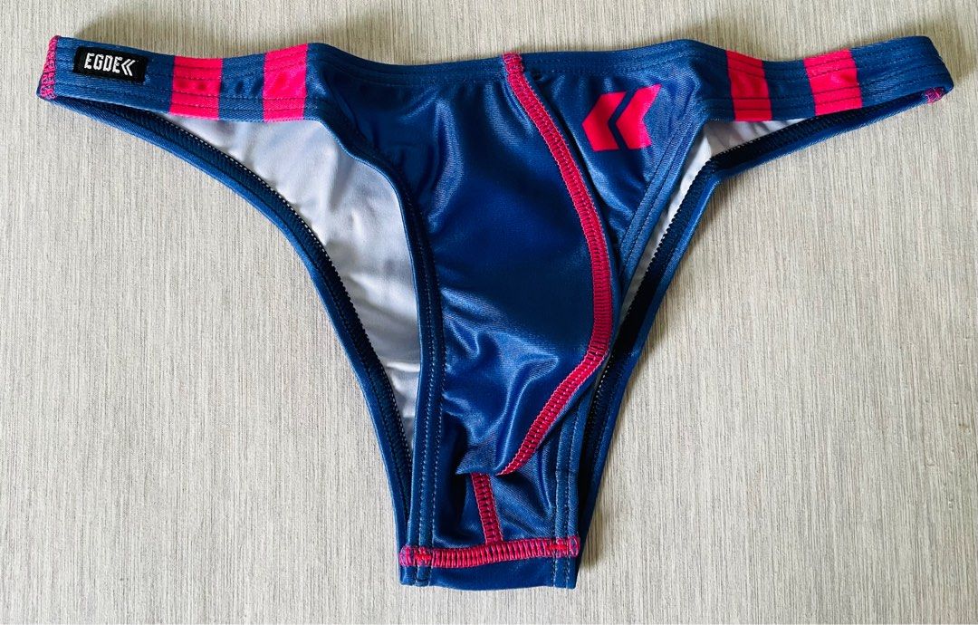 EGDE Ignite Super Low Rise Bikini Underwear - Navy Blue, Men's Fashion ...