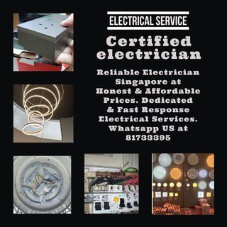 Electrical service ,emergency electricians, Power trip,Fan installation,Light installation,power socket replacement, Rewiring,(24/7)81733395