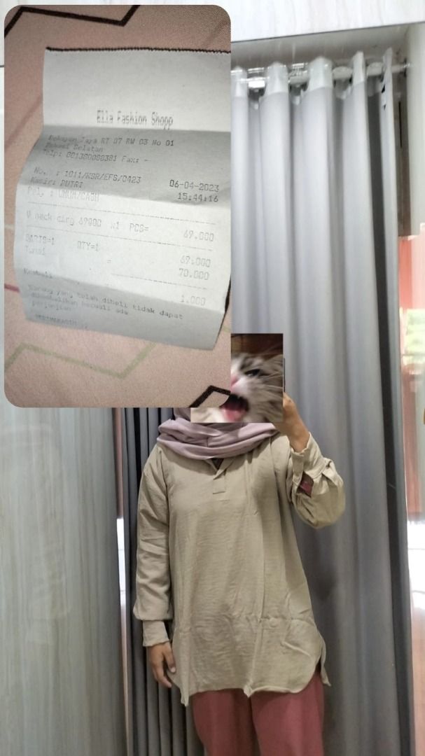 Ella fashion blouse v neck (Kategori: Atasan) berada di Bekasi. Dikirim oleh nabillazahravianty1076 (ID iklan 1225031137, Gambar 1). Deskripsi: Pas sampe rumah baru ngerasa ga cocok,masih bisa nego ya.