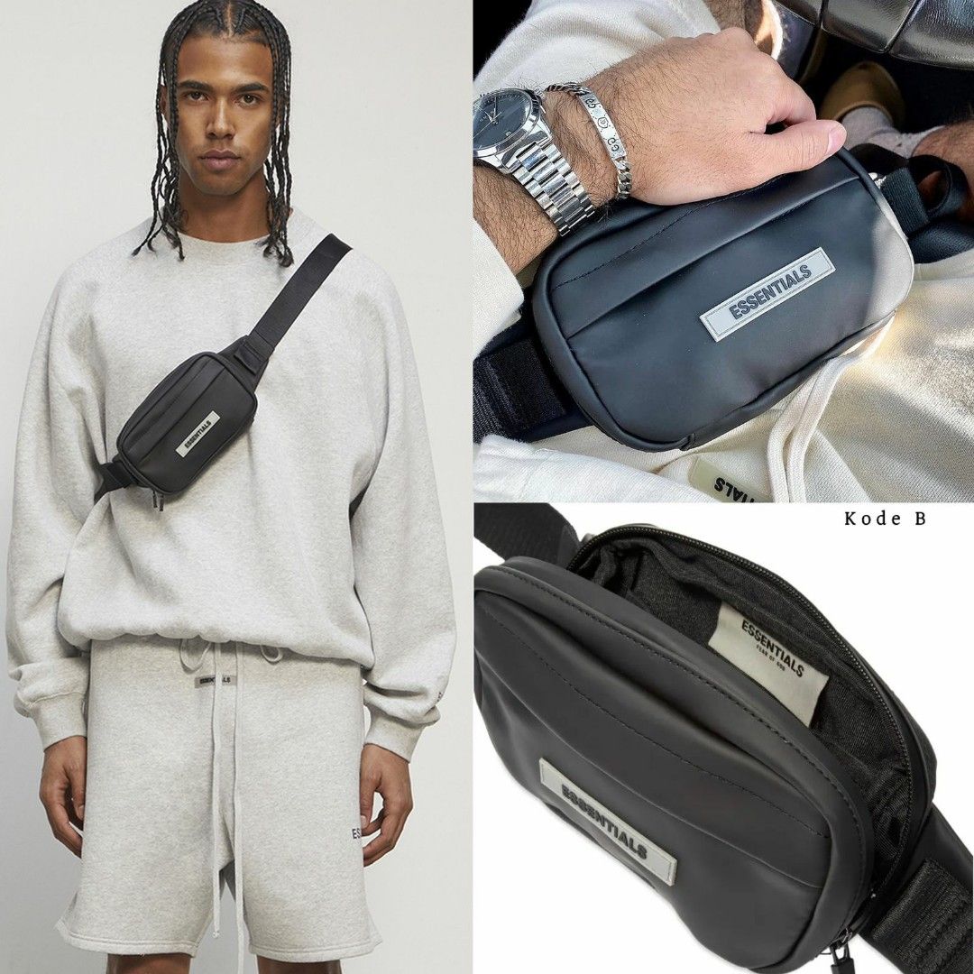 Essential waterproof sling bag Unisex ya, Fesyen Pria, Tas