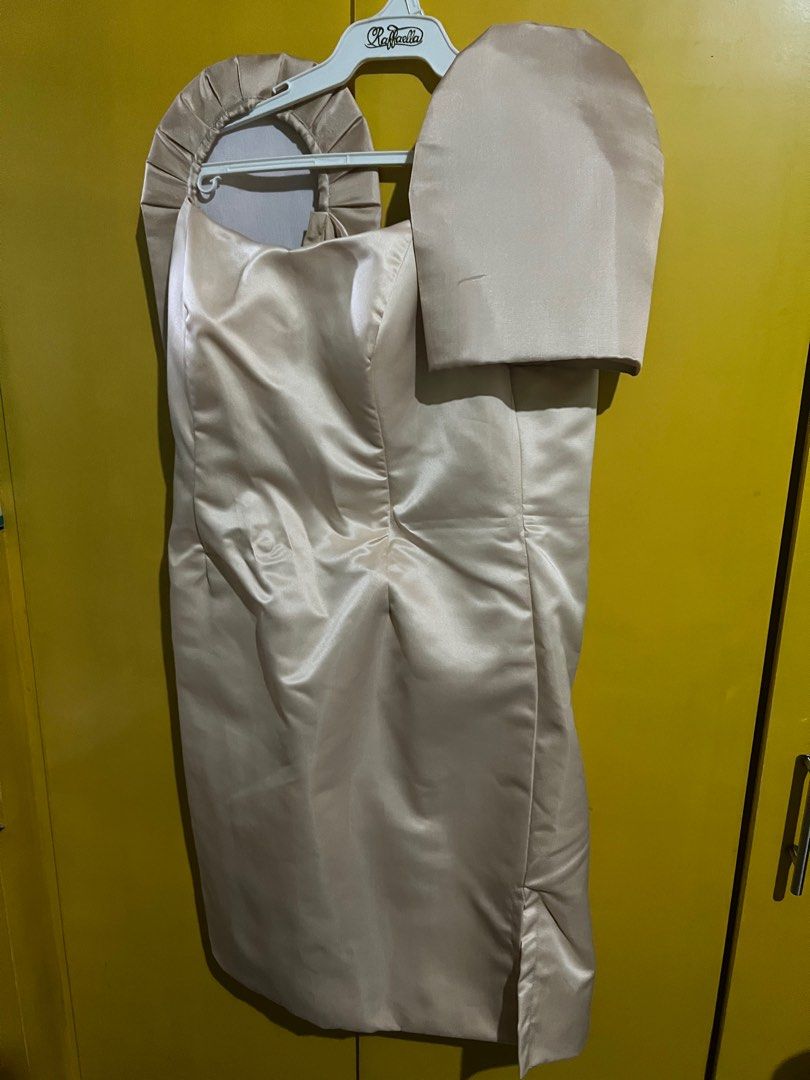 Filipiniana Beige Dress, Women's Fashion, Dresses & Sets, Traditional