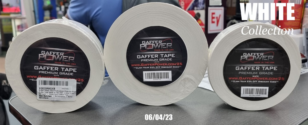 Gaffer Power 2 inch x 30 Yard White Gaffer Tape, Photography ...