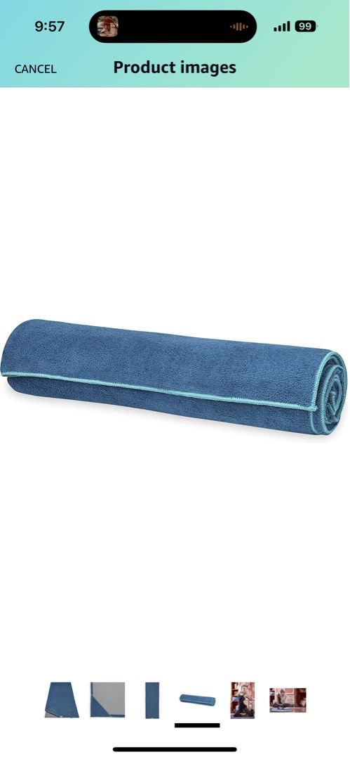 Gaiam Stay Put Yoga Towel Mat Size Yoga Mat Towel (Fits Over Standard Size  Yoga Mat - 68L x 24W), Lake, Sports Equipment, Exercise & Fitness,  Exercise Mats on Carousell