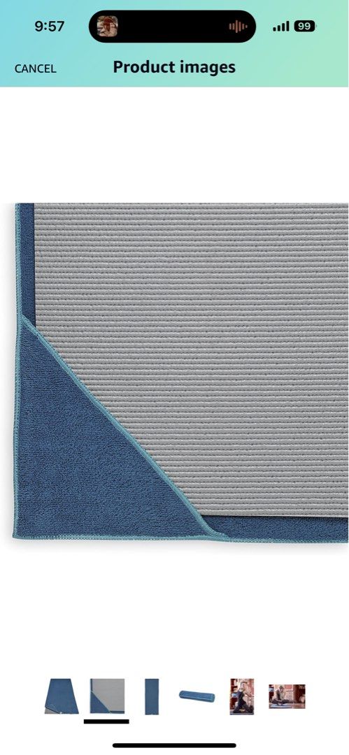 Gaiam Stay Put Yoga Towel Mat Size Yoga Mat Towel (Fits Over Standard Size  Yoga Mat - 68L x 24W), Lake, Sports Equipment, Exercise & Fitness,  Exercise Mats on Carousell