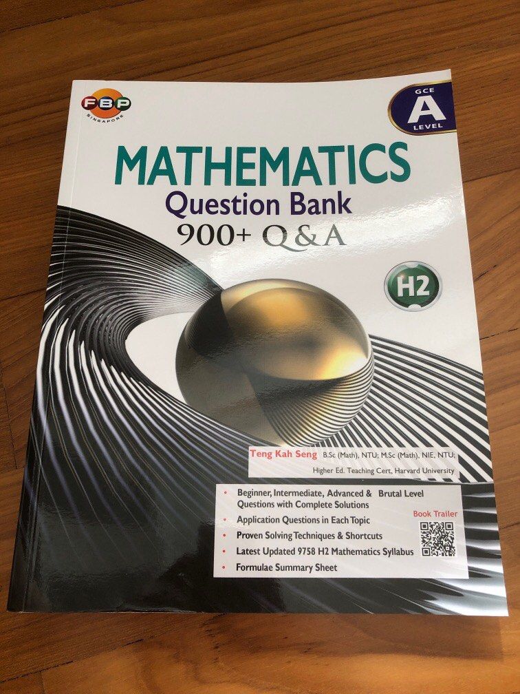 GCE A levels H2 Mathematics Question Bank 900+ questions and answers ...