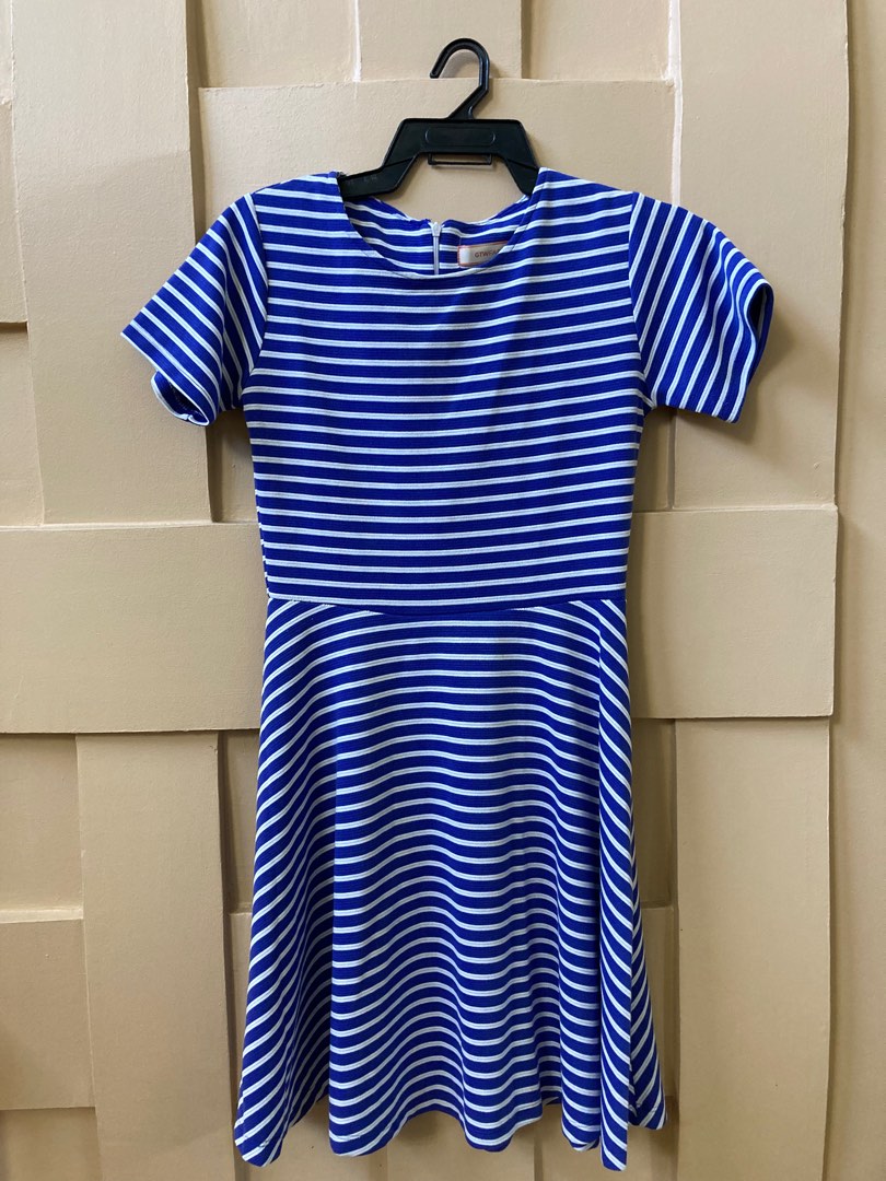 GTW FAB Blue and white stripes dress (XL), Women's Fashion, Dresses ...
