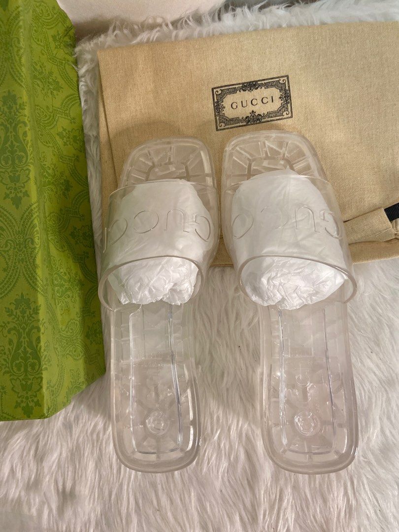 Gucci clear heels shop