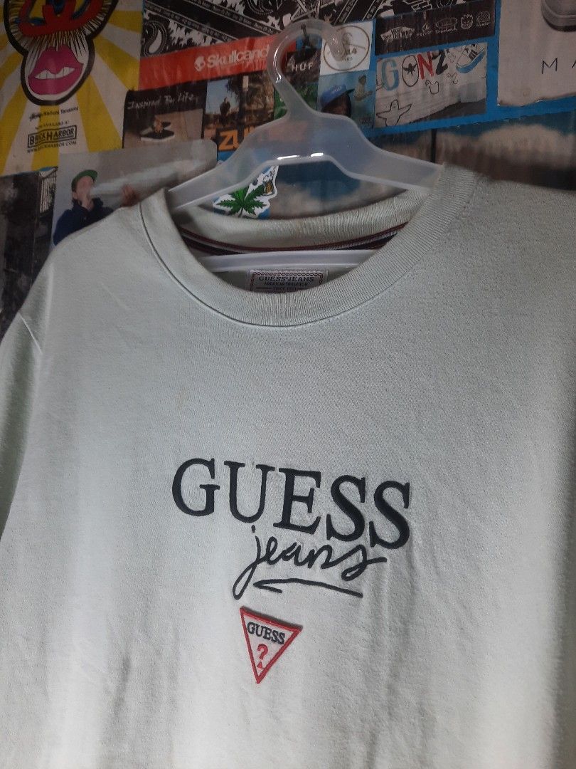 Guess embroided logo script, Men's Fashion, Tops & Sets, Tshirts & Polo ...