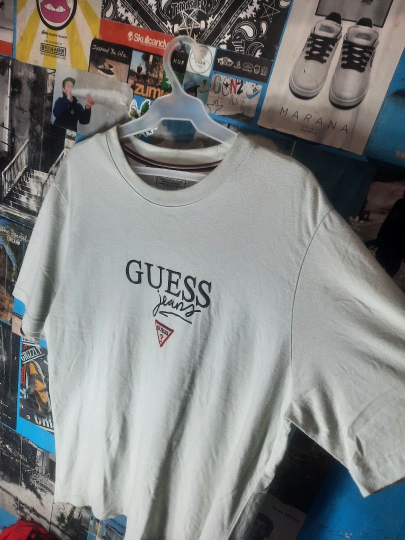 Guess embroided logo script, Men's Fashion, Tops & Sets, Tshirts & Polo ...