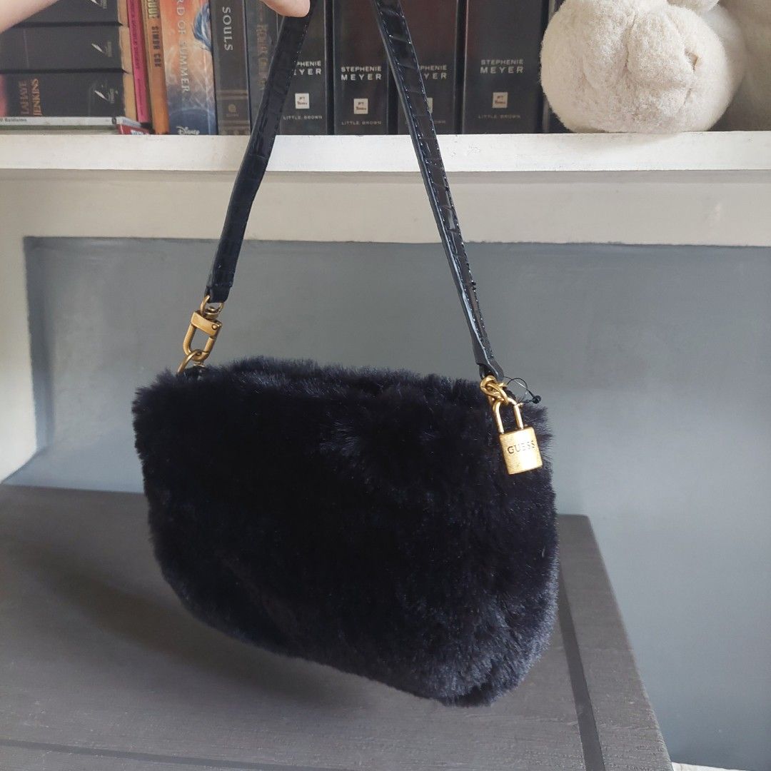 ON SALE Guess Fur Bag small