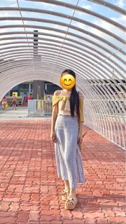 H&M Floral Midi Skirt with slit
