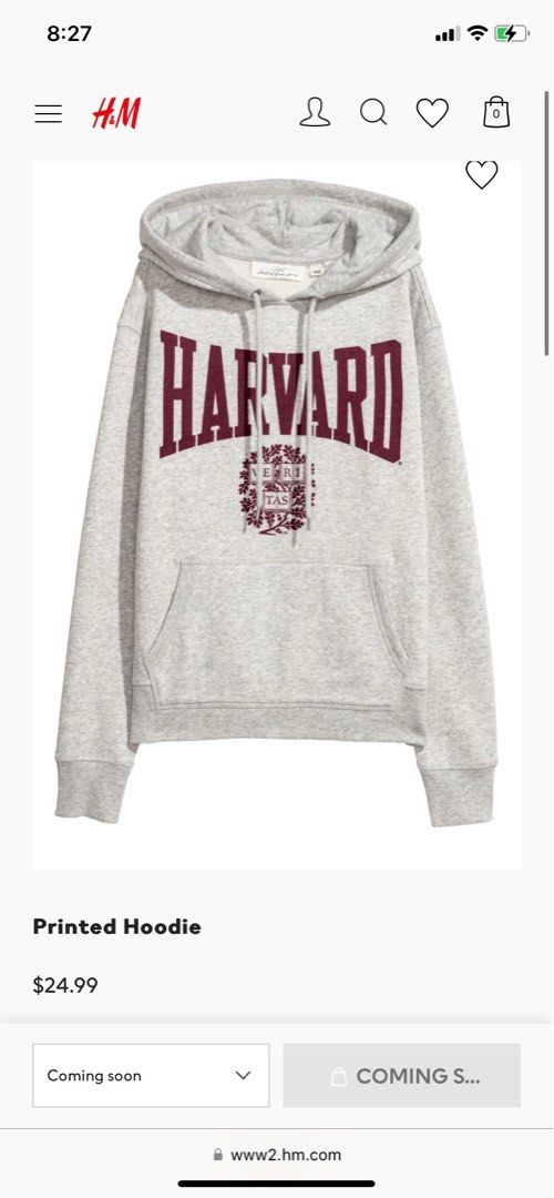 H M Harvard sweatshirt Women s Fashion Tops Longsleeves on