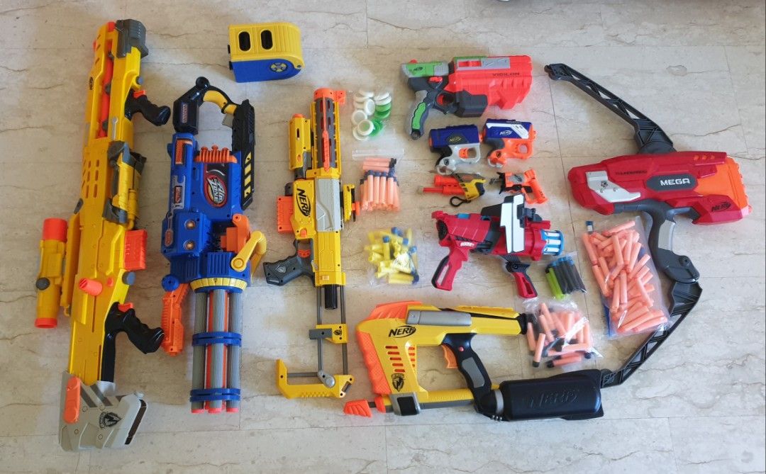 Nerf gun lot hot sale