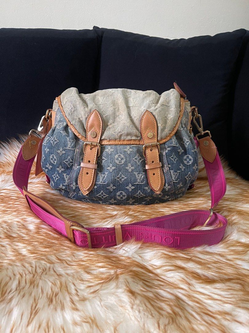 Louis Vuitton, Bags, Rarelouis Vuittondenim Sunburst Blue