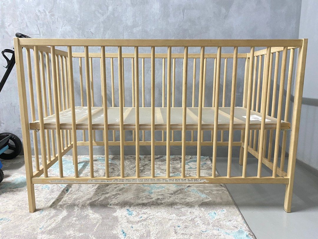 Ikea baby cot (FREE BUMPER PAD), Babies & Kids, Baby Nursery & Kids