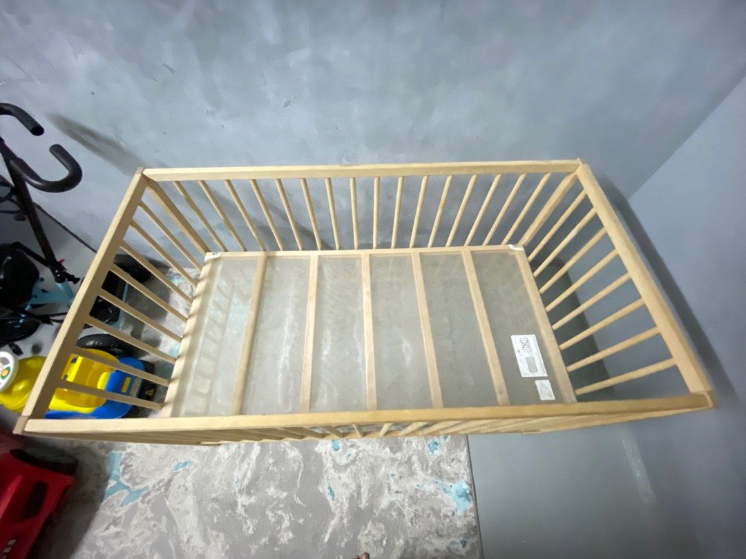 Ikea baby cot (FREE BUMPER PAD), Babies & Kids, Baby Nursery & Kids