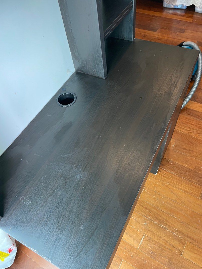 Ikea study desk table with shelf MICKE, Furniture & Home Living