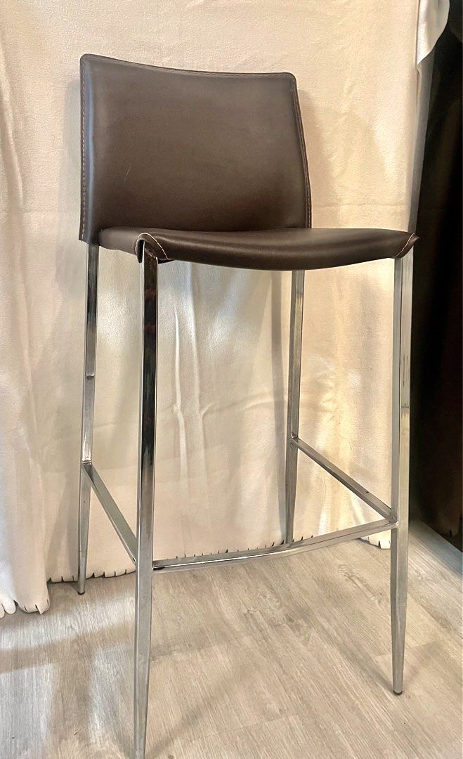 Comfort Italy design leather bar stool, Furniture & Home Living
