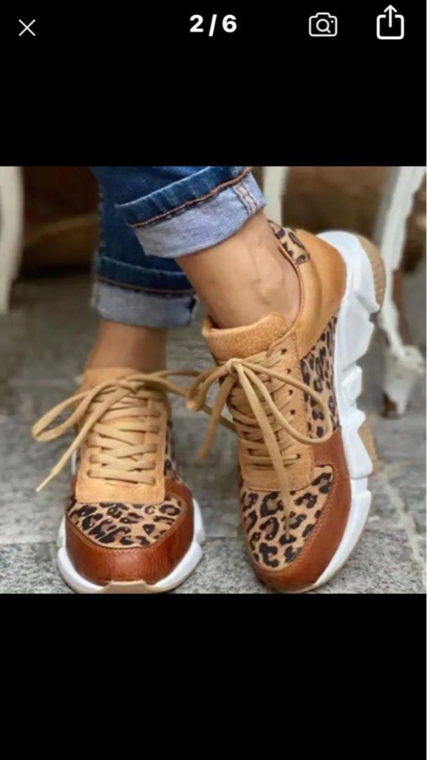 Women's leopard wedge shoes shop
