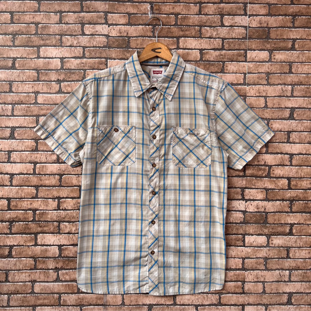 Levis Flannel Shirt Selvedge Kepala Kain, Men's Fashion, Tops & Sets