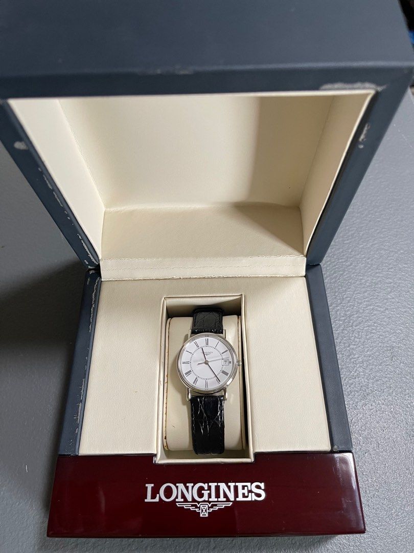 Longines Presence Watch Quartz not Automatic (Category: Luxury Watches) located in Pasig City. Submitted by jcs12 (Listing ID 1224925633, Image 1). Description: Selling My Wife’s Pre Loved Longines Watch Model: Presence Quartz 30mm Sapphire Crystal Longines Leather (Black Alligator) Bracelet Complete set Watch is in mint condition rarely used Current price shown in the last picture Rfs: upgrade.
