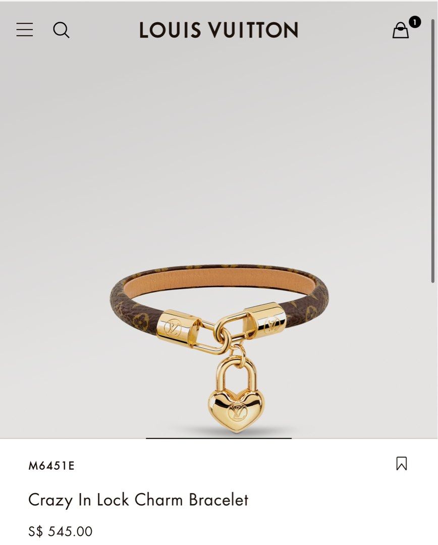 Louis Vuitton Monogram Canvas Crazy In Lock Bracelet in 2023