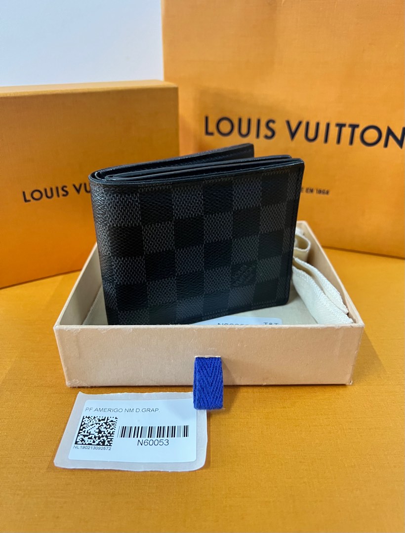 Louis Vuitton DAMIER GRAPHITE Amerigo wallet (N60053)