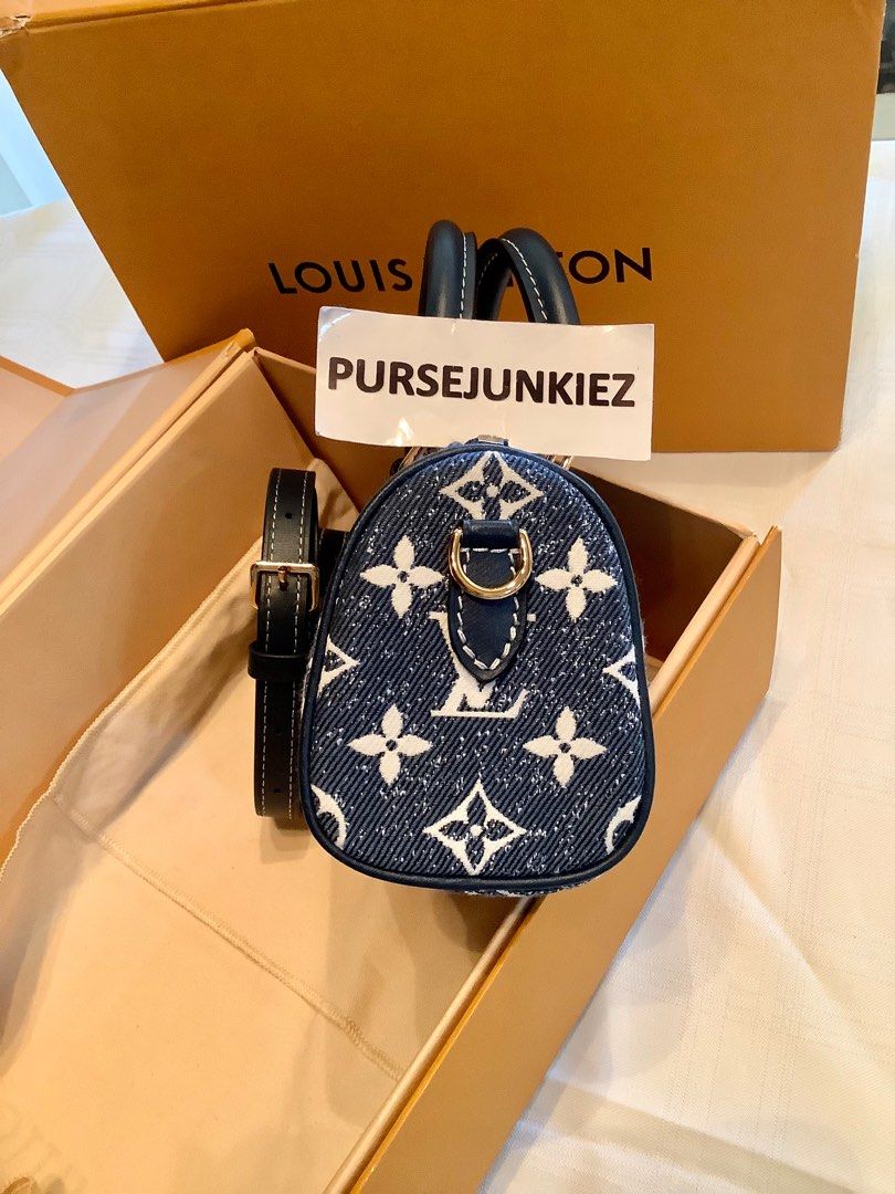 Túi Louis Vuitton Nano Speedy Bag Jacquard Denim (M81213) 