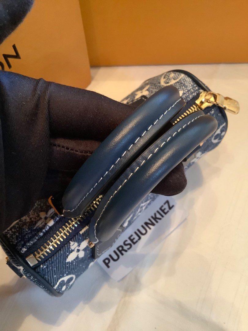 LV Nano Speedy Jacquard Denim Crossbody Bag, Luxury, Bags & Wallets on  Carousell