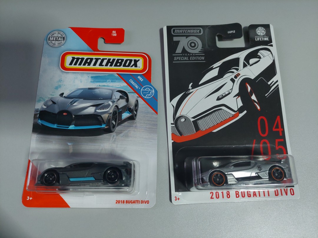 Matchbox 2018 Bugatti Divo MBX Coastal 70 Years Special edition