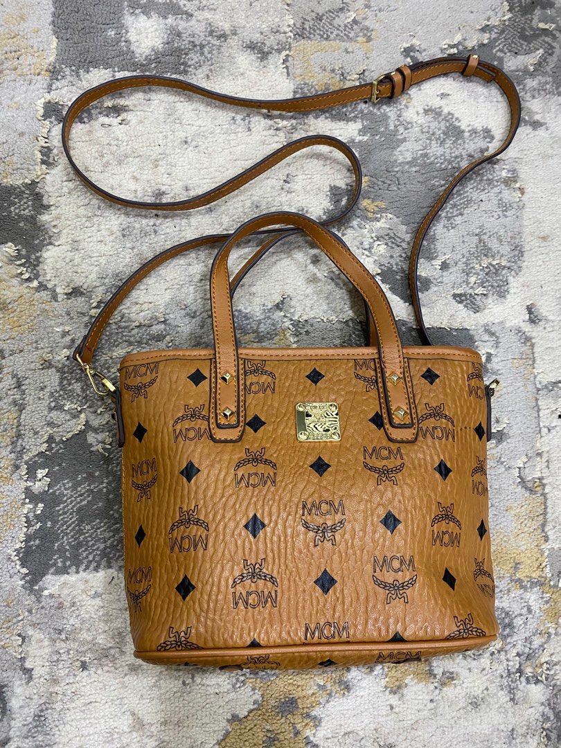 Mcm mini tote bag on sale