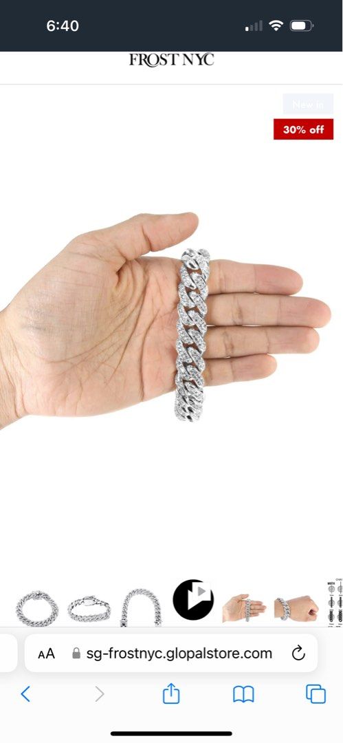 Frost nyc shop cuban link bracelet