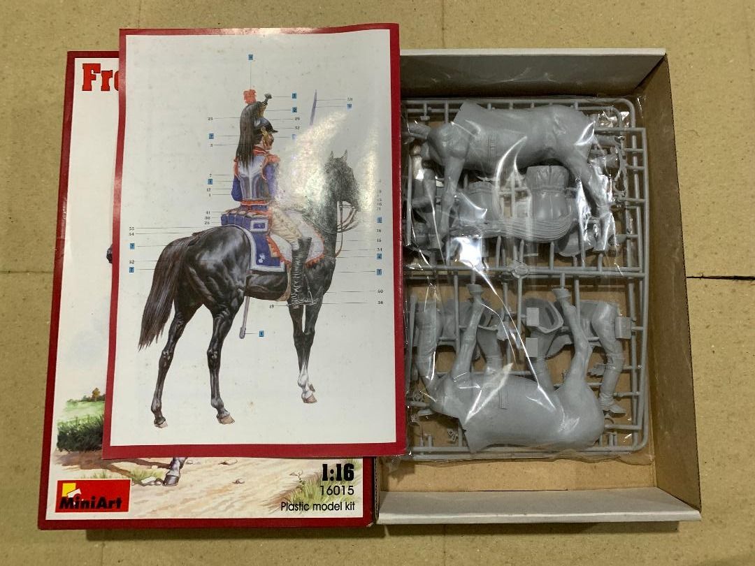 Model Kit MINI ART 116 Scale FRENCH CUIRASSIER Figure with Horse on