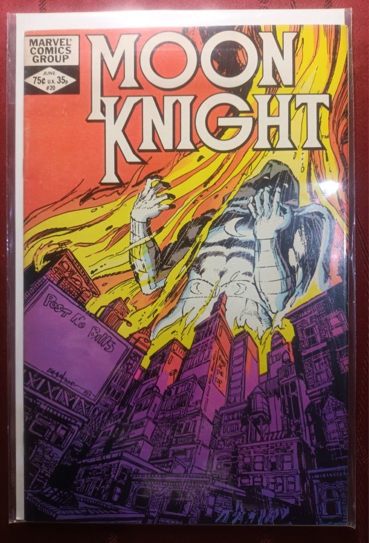 Moon Knight # 20 (Category: Comics & Manga) located in Marikina City. Submitted by ferdzramos3691 (Listing ID 1224922770, Image 1). Description: Selling Moon Knight # 20: Cut adrift off the Coast of America, written by Doug Moench, illustrated by Bill Sienkiewicz for Marvel Comics, Year 1982 Fine to Very Fine condition with bag and board. Mode of Payment: Gcash Pm if interested.