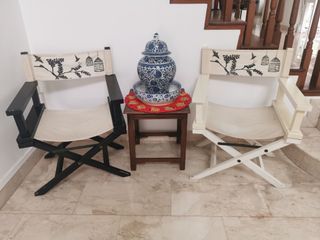LV Louis Vuitton Custom Directors Chair, Furniture & Home Living, Furniture,  Chairs on Carousell
