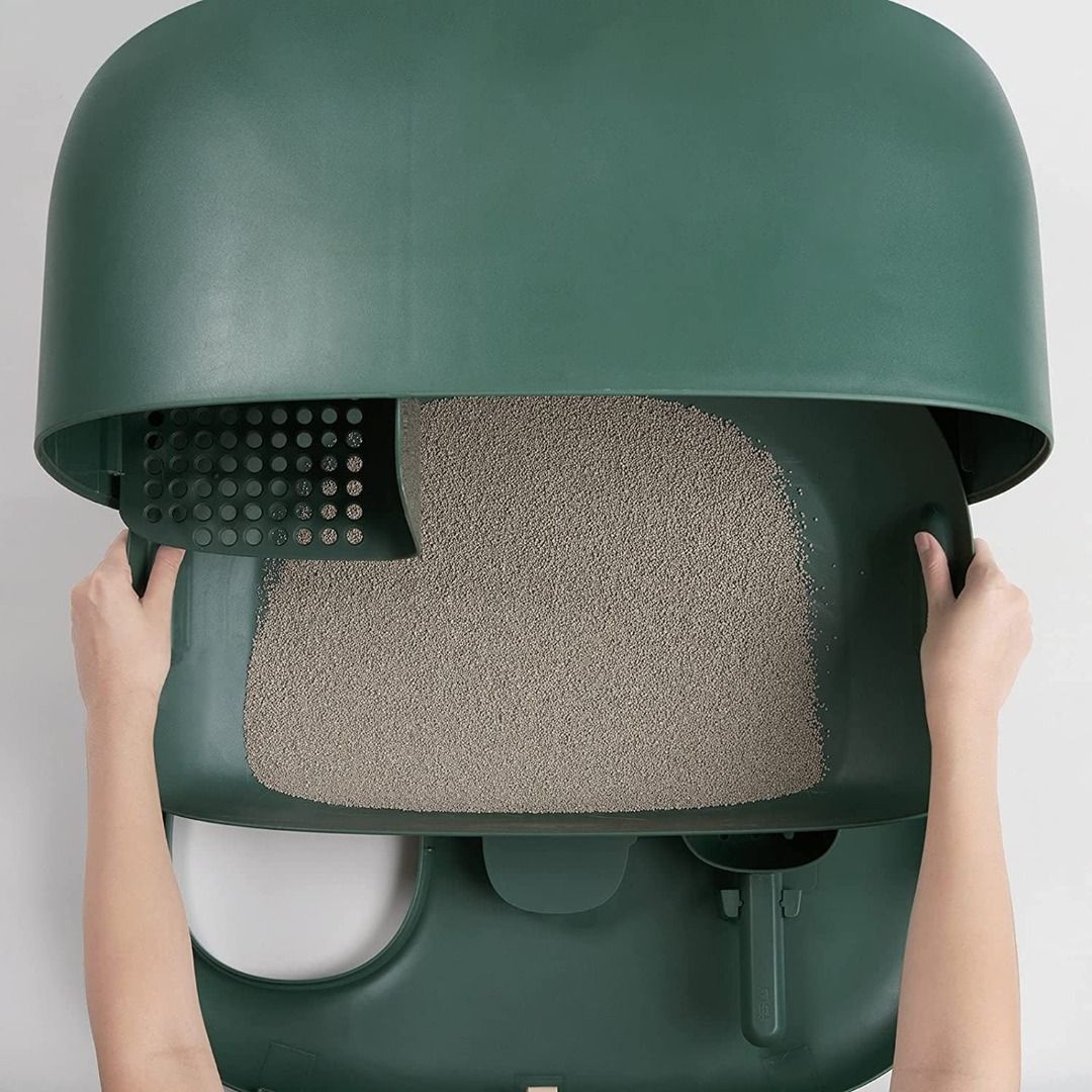 MS Cat Litter Box for Easier Handling of Cat Litter, Enclosed Design, Easy to Clean, Prevent