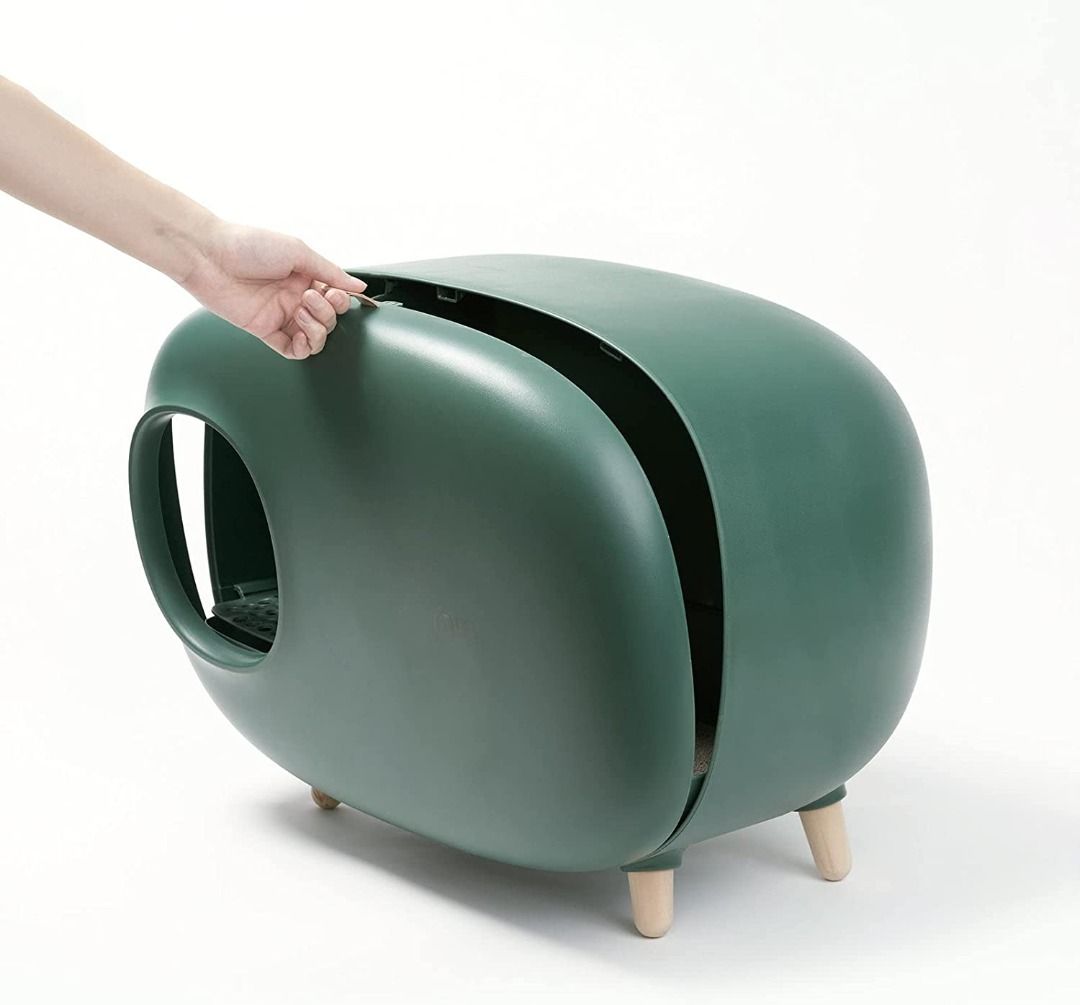 MS Cat Litter Box for Easier Handling of Cat Litter, Enclosed Design, Easy to Clean, Prevent