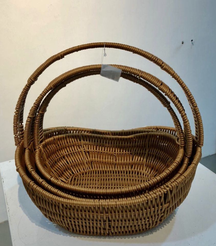 Multipurpose Rattan Basket / Bakul Rotan, Furniture & Home Living, Home ...