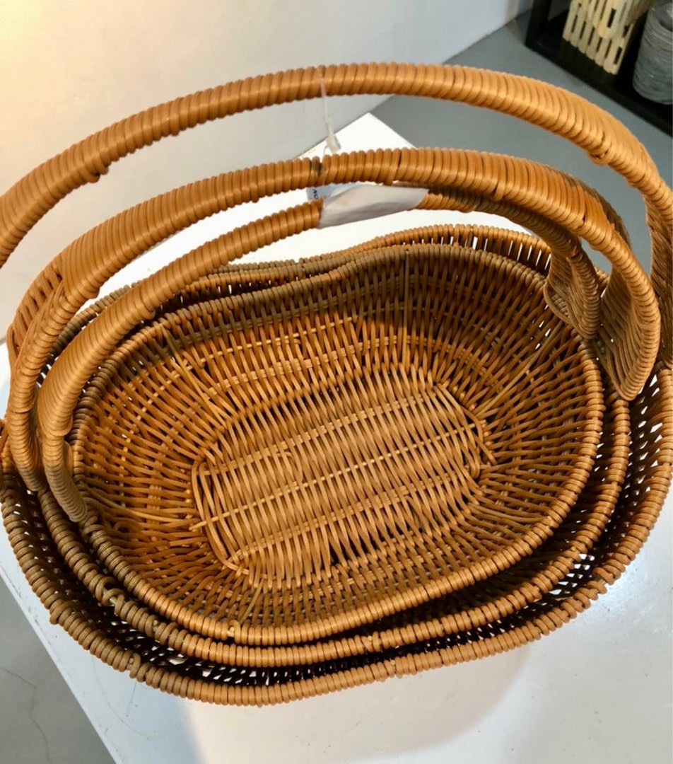 Multipurpose Rattan Basket / Bakul Rotan, Furniture & Home Living, Home ...
