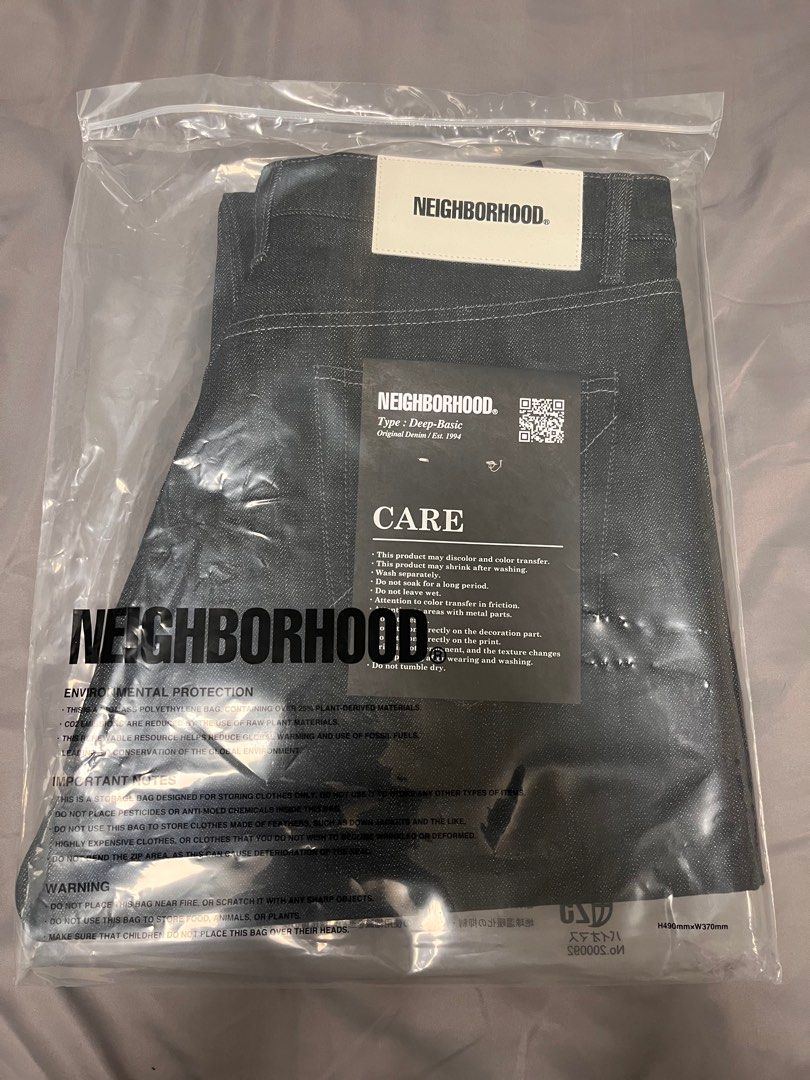 Neighborhood SS23 RIGID DENIM DP BASIC PANTS size:L, 男裝, 褲