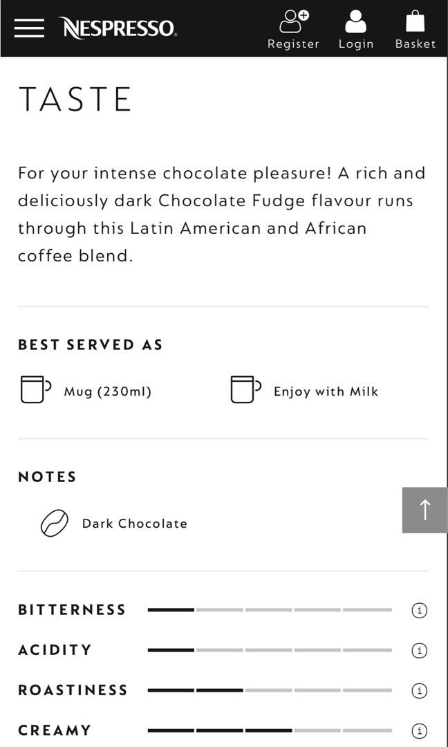 Nespresso vertuo chocolate fudge capsules, Food & Drinks, Packaged