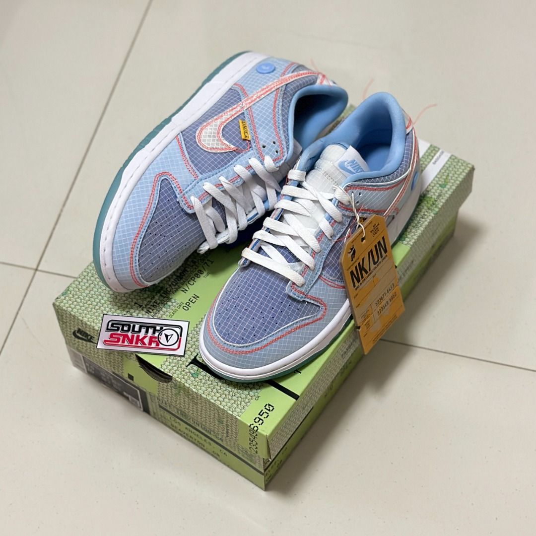 Nike Dunk Low Union Passport Pack Argon (US8.5), Men's Fashion ...