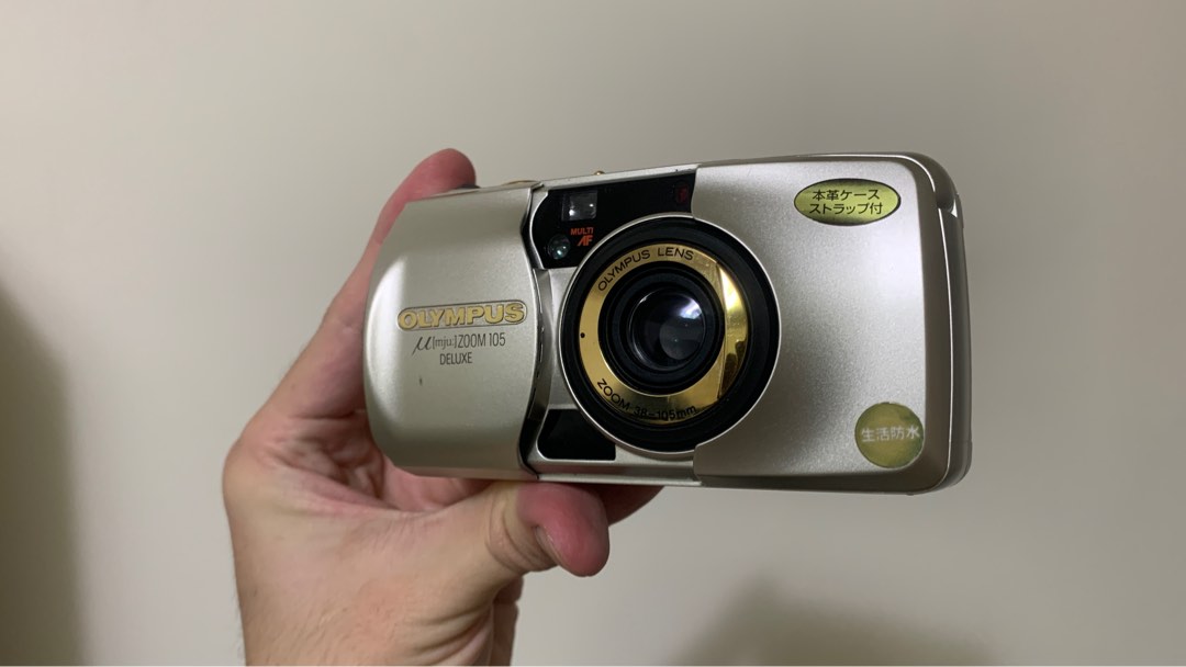 美品OLYMPUS mju μ ZOOM 105 DELUXE 底片相機 自動相機 傻瓜相機 隨身機 喵兔 口袋 生活日常