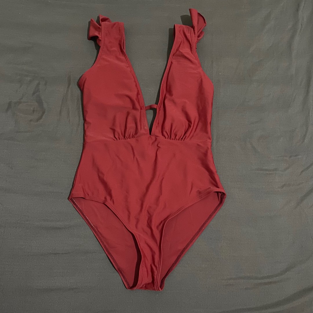 One piece red swimsuit on Carousell
