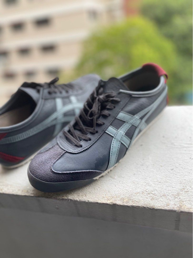 Onitsuka tiger dark grey with red